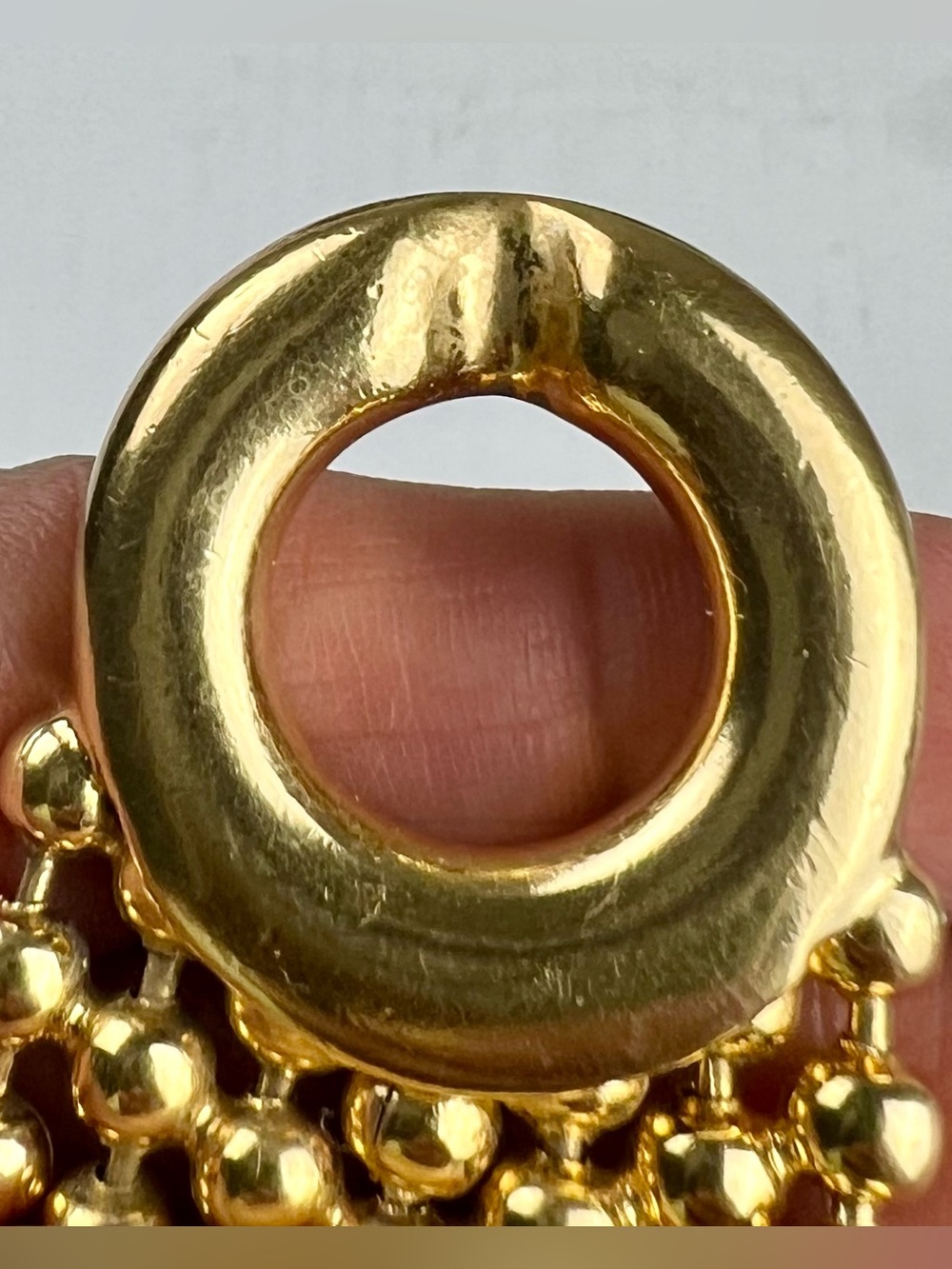 Rare Vintage Christian Dior 7-Strand Gold Tone 1990's Bracelet - Picture 7 of 12